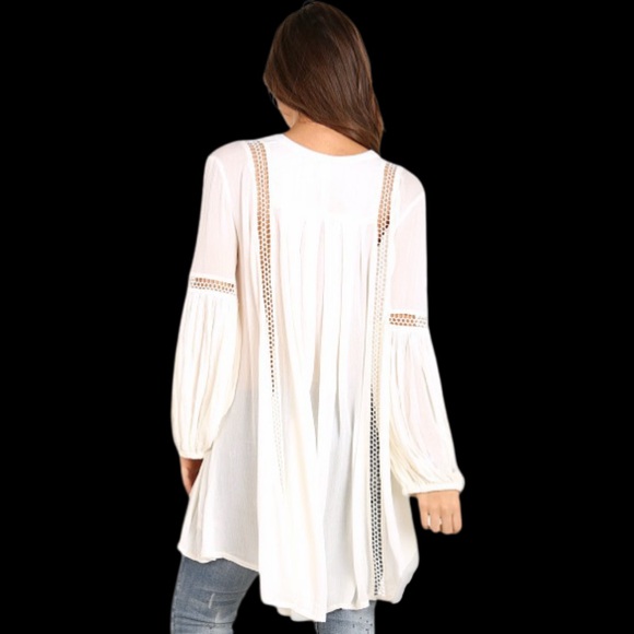 FREE PEOPLE 
Just The Two of Us Tunic In Ivory - Picture 4 of 5
